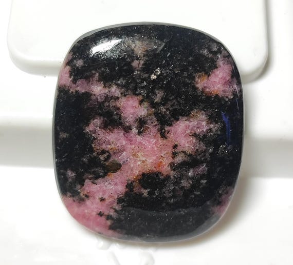 AAA+ Top Quality Natural Rhodonite Radiant Shape Cabochon, Rhodonite Loose Gemstone Use For Jewelry Making Stone, CTS, 39.40 Size 27X23X5MM