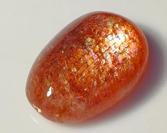100% natuurlijke zonnesteen cabochon, losse zonnesteen edelsteen, zonnesteen edelsteen sieraden om te maken, cadeau voor hem, CTS, 3.80 maat 13X9X4MM