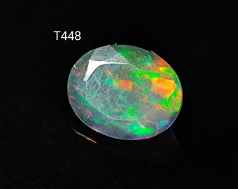 AAA+++Natural Ethiopian Opal/Cut Opal Gemstone/Opal Faceted/Faceted Ethiopian Opal, Loose Opal/Cut Opal Stone/Making For Ring Opal/9X7X4MM