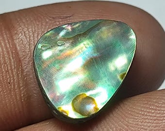Natural Abalone Shell Cabochon, Abalone Gemstone Loose, Use For jewelry Making stone, In Low Price Gemstone, Cts. 9.15 Size 16X13X4MM