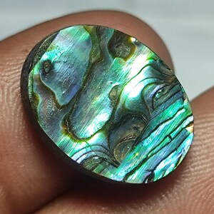 Natural Abalone Shell Oval Cabochon, Gemstone Loose Gems, Use For jewelry Making stone, In Low Price Gemstone, Cat. 16.60 Size 19X14X5MM