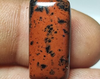 Incredible Top Grade Quality 100% Natural Mahogany Obsidian Cabochon Loose Gemstone For Making Jewelry Stone, CTS, 12.05 Size 21X11X5MM