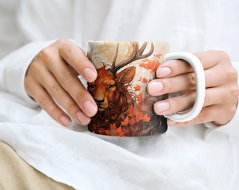 Wald Hirsch Elemental Tasse | Keramik 300 ml