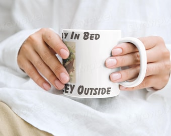 Schläfrige Panda Cartoon Kaffeetasse | Zitat, Gemütliche Keramik