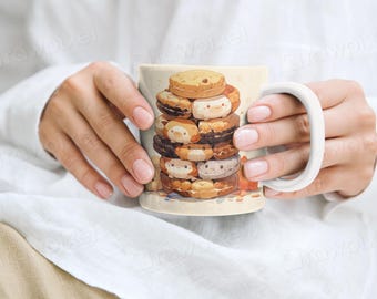 Cartoon-Keks-Becher | Kawaii Food Design, Keramik Kaffeetasse