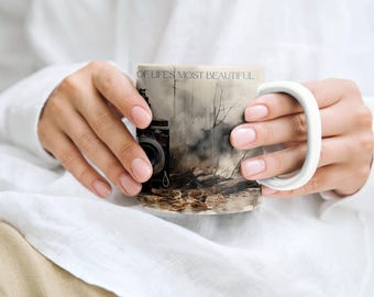 Vintage Kamera Keramiktasse, Inspiration Fotografie Zitat, Geschenk für Fotograf, Retro Kaffeetasse, Kamera-Liebhaber Geschenk, Einzigartige Teetasse,