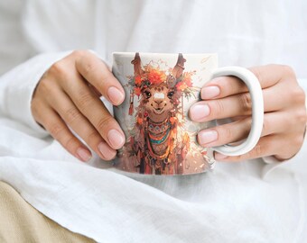 Colourful Llama Pun Mug | Ceramic 11oz 15oz