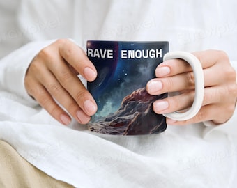 Astronaut Supernova Hintergrund Tasse | Weltraumforscher-Universum, lebendige Farben