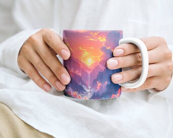 Machu Picchu, Naturas Landschaft, Sonnenuntergang, Antike Stadt, Tasse, 11oz