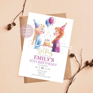 Editable Frozen birthday invitation
Printable Frozen-themed party invite