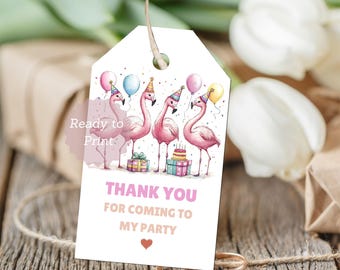 Flamingo Geburtstagsgeschenk Anhänger: Vogel Party Dekoration, Dankeskarte Geschenkanhänger
