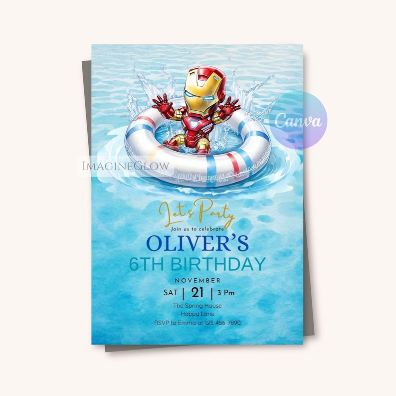 printable iron man birthday invite