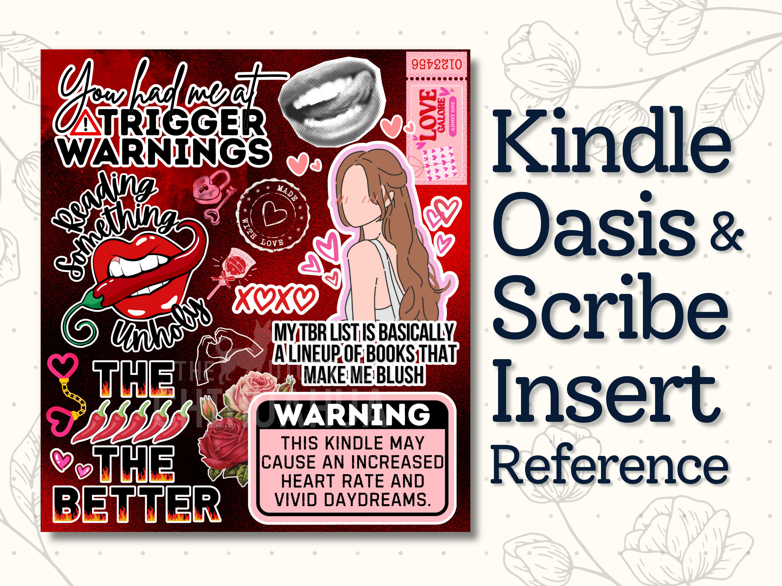 Smut Kindle Case Insert Printable for Kindle Paperwhite Basic Oasis ...