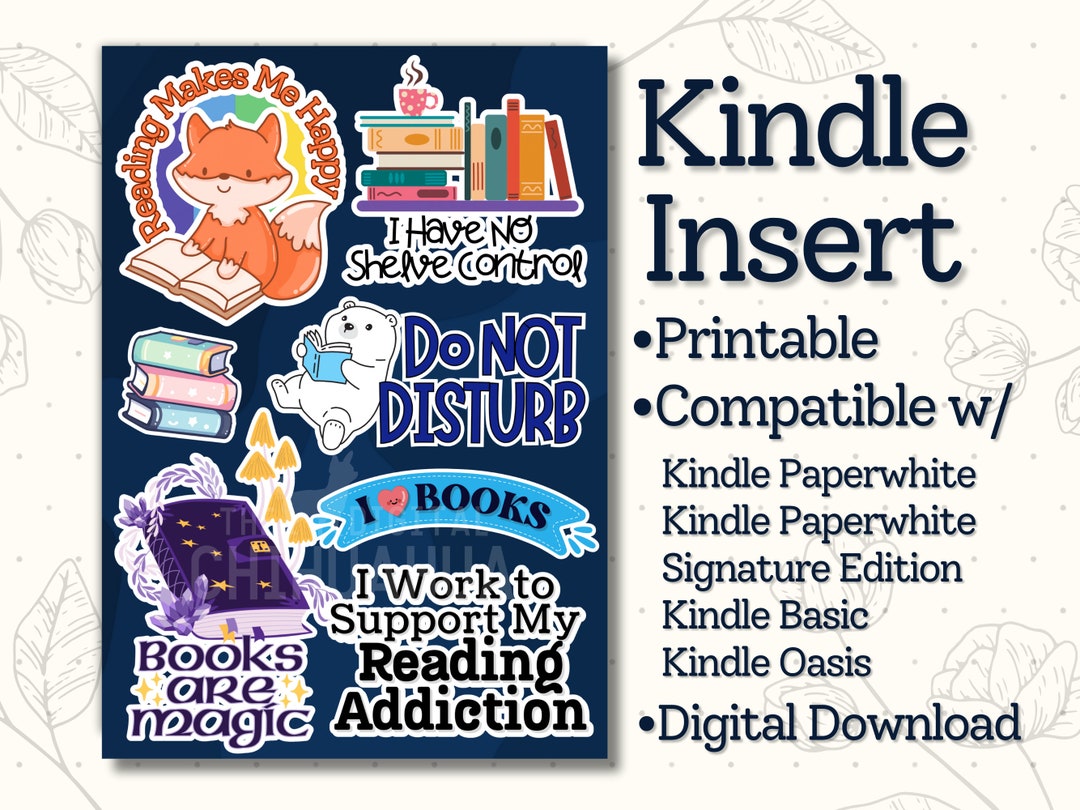 Kindle Case Insert Printable for Kindle Paperwhite Basic Oasis, Booktok ...