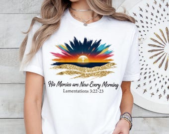 Custom Inspiring Christian Bible Verse Shirt: Colorful Jesus Cross Everyday Women Graphic Fashion Tee