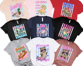 Personalized Funny Animal Puns Shirt: Family Matching Back To School Kids Toddler Clothing Tee