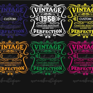 Birthday Vintage Svg | Aged to perfection svg | Limited edition Svg | Birthday premium quality t-shirt | Instant Download | Svg