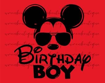 Mickey Mouse Birthday Boy SVG: T-Shirt Cricut Cut File (PNG)