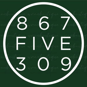 867 5309 Svg - Etsy
