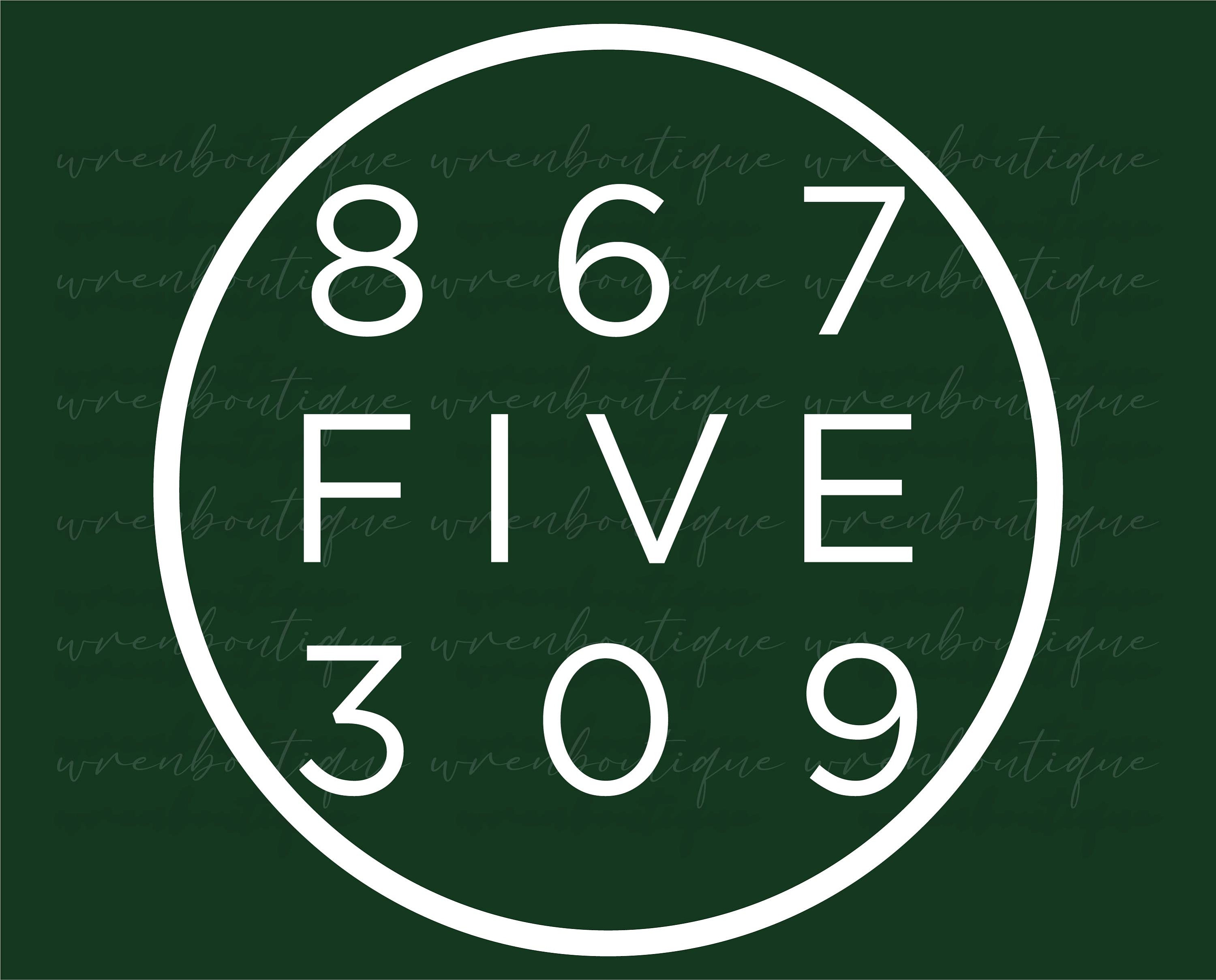 Jenny 867-5309 SVG: Funny Music Design (digital Download) - Etsy
