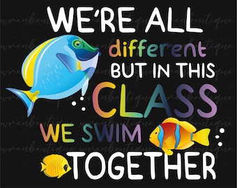 Funny Swimming Class Fish Png, Teacher Png (Digital Download)