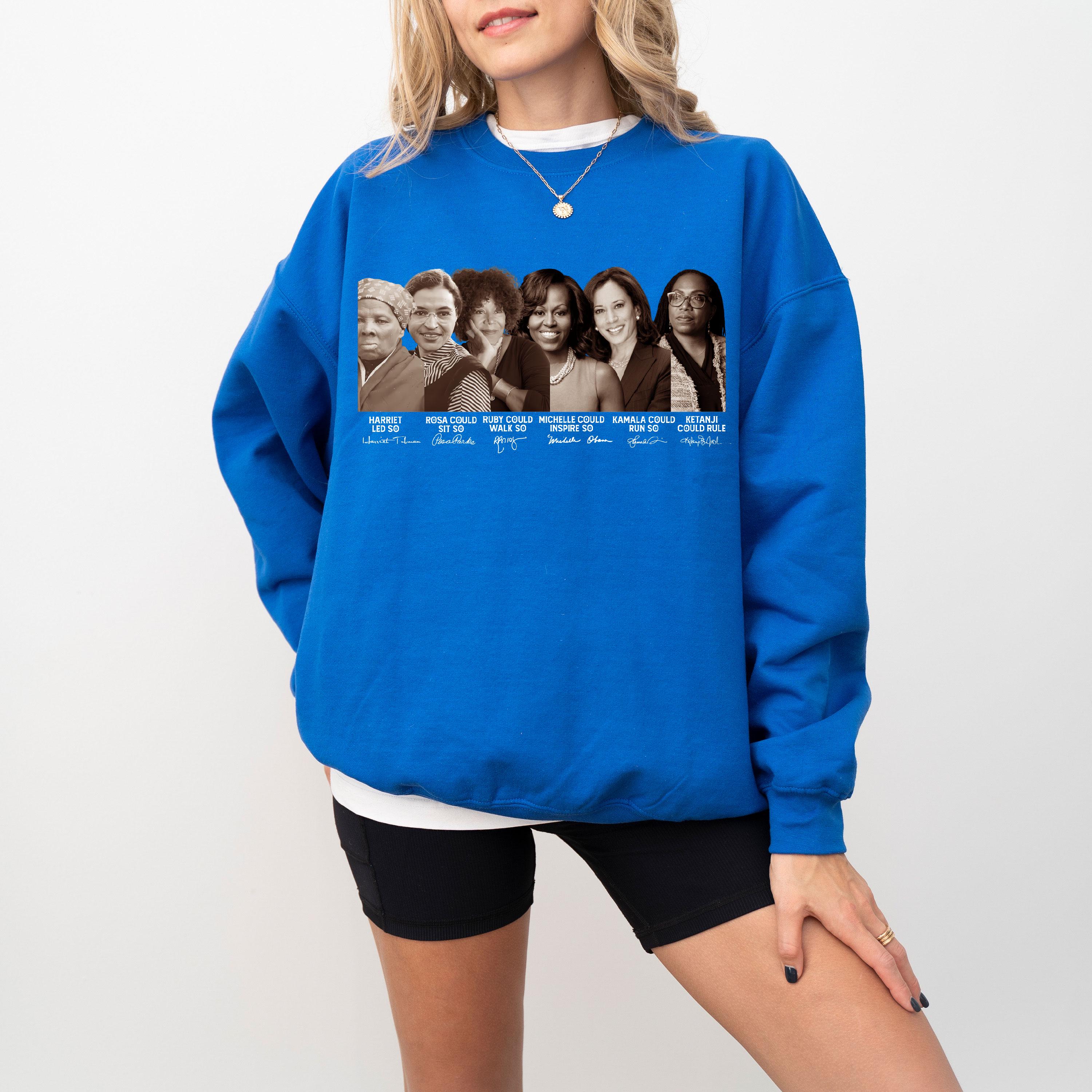 Activist Names Black Women History Sweatshirt: Harriet Rosa Angela ...