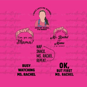 Ms. Rachel SVG Bundle: Songs for Littles, Mama Designs (Six Files) (Digital Download)
