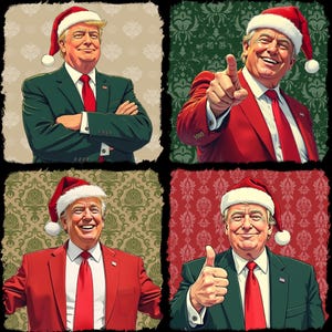 Humorous Trump Christmas Png,Christmas Santa Trump Png,Christmas RepublicanPng,Funny Trump Png,Funny Xmas Png