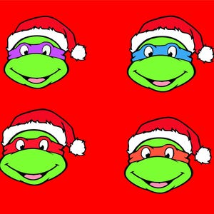 Christmas Family Turtles Png,Turtles Matching Png,Turtle Christmas Party Png,Movie Toddler Png,Anime  Png,Green Turtles Png,Christmas Group