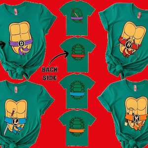 Family Back Front Turtles Birthday Boy-Girl Png,Turtles Matching Png,Turtle Birthday Party Png,Anime Png,Green Turtle Png,Turtles and Shells