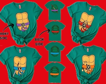 Turtle Birthday Party PNG: Family Matching Design (Digital Download)