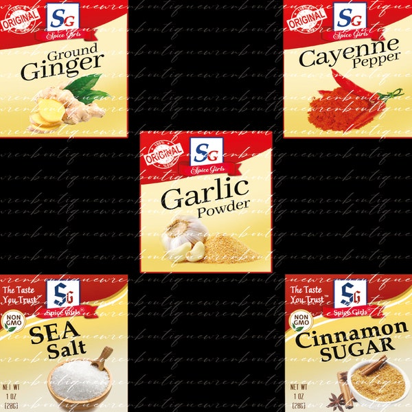 Spice Group Girl Thanksgiving Costume PNG,Family Friends Teachers Png,Garlic Powder,Ground Ginger,Sea Salt, Png Files