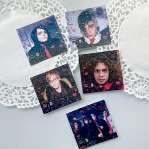 cute my chemical romance square stickers | purikura inspired