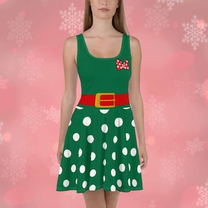 Disney Weihnachten Kleid Minnie Maus Elfe Womens Disney Urlaub Kleid