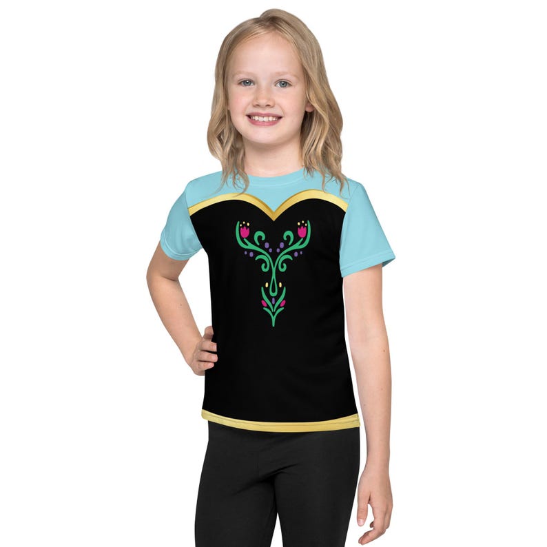 Kids Anna Costume shirt Disney Frozen cosplay child princess tshirt