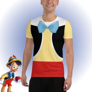 Mens Disney Pinocchio shirt athletic t shirt Disney bounding run Disney costume for adult men