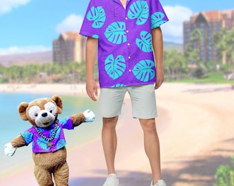 Aulani Shirt Duffy the Bear Disney Cosplay Hawaiian Button up
