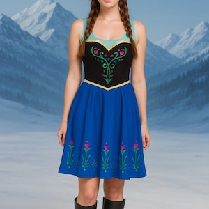 Anna Dress womens Frozen Disney bounding cosplay run Disney princess adult costume