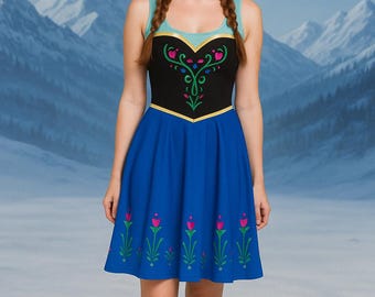 Anna Dress womens Frozen Disney bounding cosplay run Disney princess adult costume