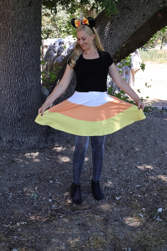 Womens Halloween Skirt Candy Corn Running Skirt Disney Halloween Marathon Costume Etsy