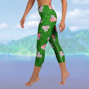 Te Fiti womens Capri Leggings Moana Disney pants Cosplay Disney Bounding activewear run disney Tefiti
