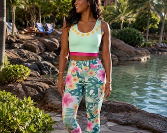 Aulani Leggings womens Disney Hawaiian outfit running pants adult