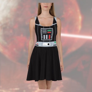 Womens Star Wars Darth Vader Dress Cosplay Costume run Disney outfit