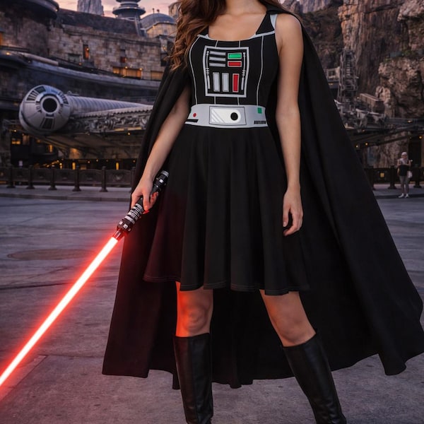 Damski kostium cosplay Star Wars Darth Vader Dress z motywem Disneya