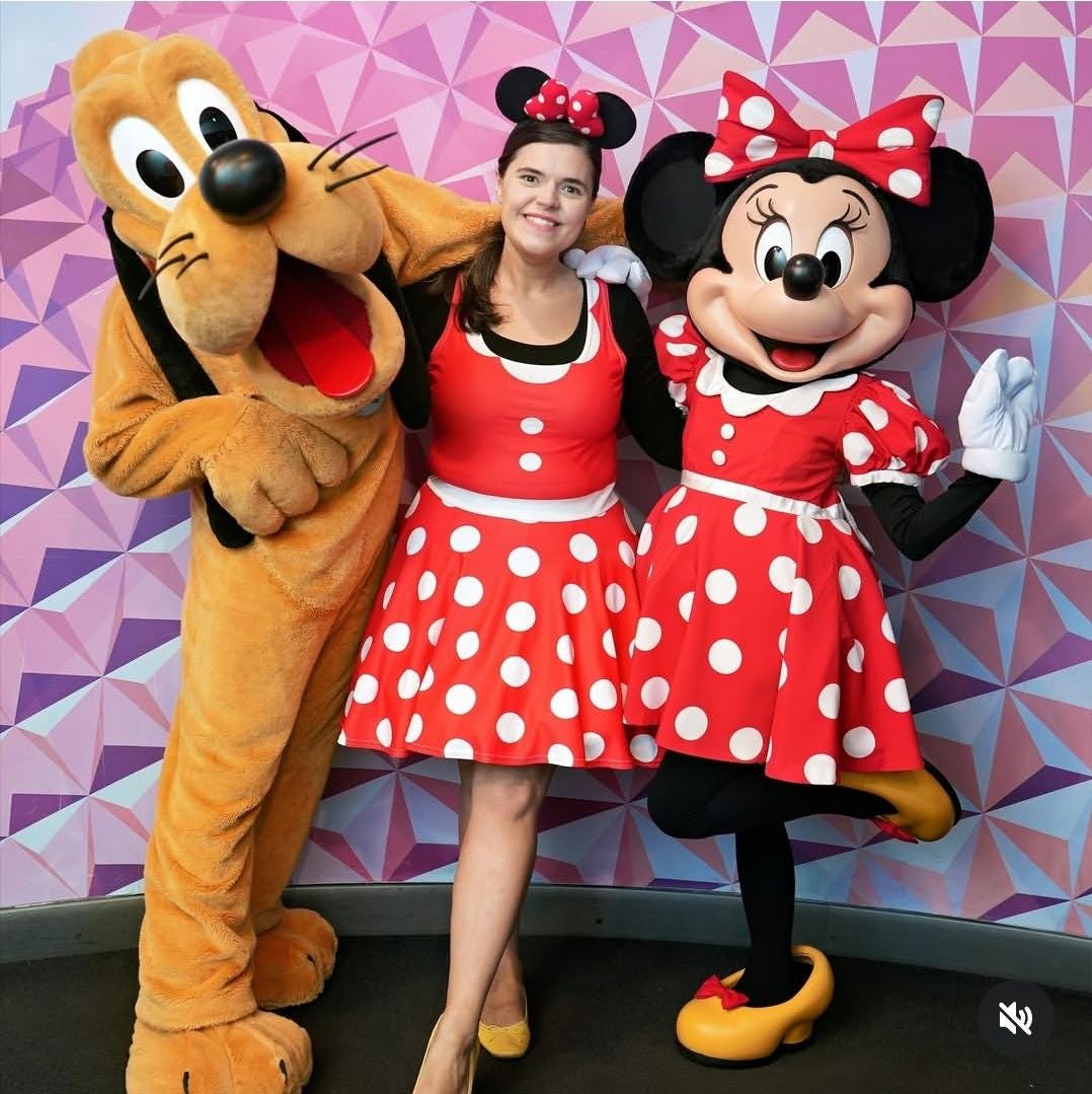 Minnie Mouse Classic Red Womens Disney Dress Running Dress Cosplay
