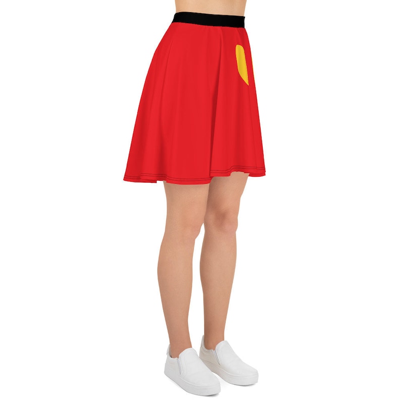 Womens Disney Mickey Mouse Skirt Adult Running Skirt Costume Outfit Red