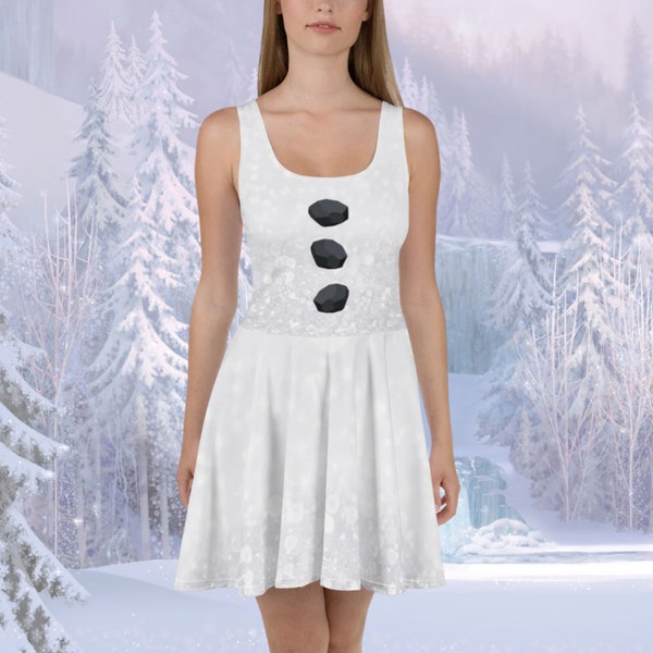 Vestido Disney Olaf para mujer Traje de muñeco de nieve Adulto, Navidad, Disney Bounding frozen Anna Elsa