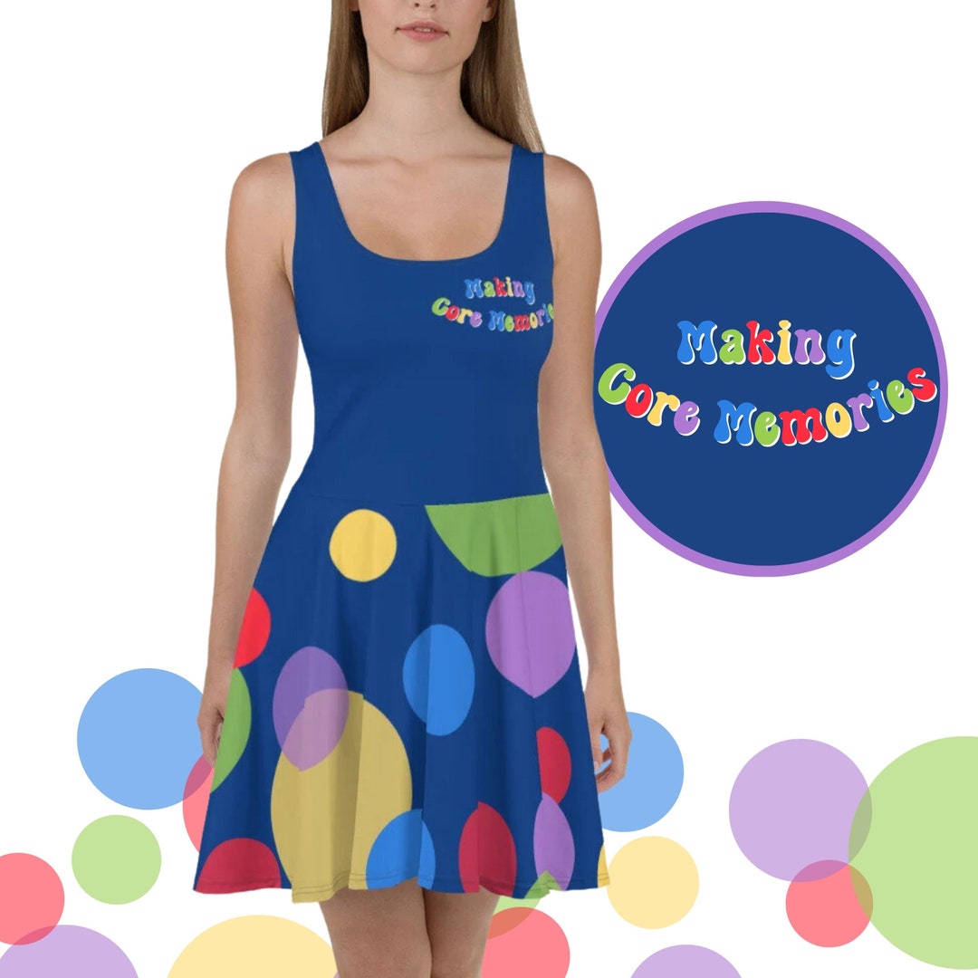 Womens Disney Inside Out Dress Costume Making Core Memories Pixar Fest ...