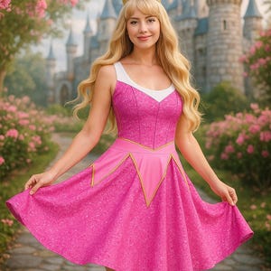 Aurora Dornröschen Disney Prinzessinnen Kostüme Kleid für Erwachsene pink Cosplay