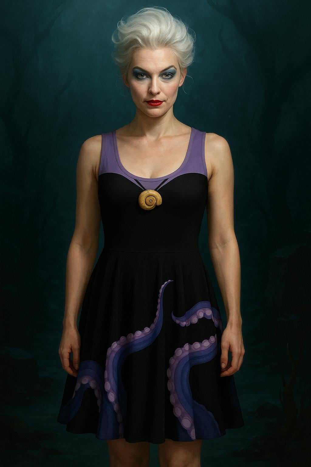Ursula Disney Villian Dress Womens Disney Bounding Costume Halloween Cosplay Adult Sea Witch Ariel Little Mermaid